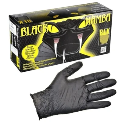 Image of BLACK MAMBA NITRILE WORKSHOP GLOVES (BOX 100) : XL