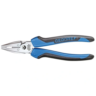 Image of GEDORE Power combination pliers for cutting/holding/twisting, Dual material grips, Length 180 mm, HRC 62 64, 8250 JC