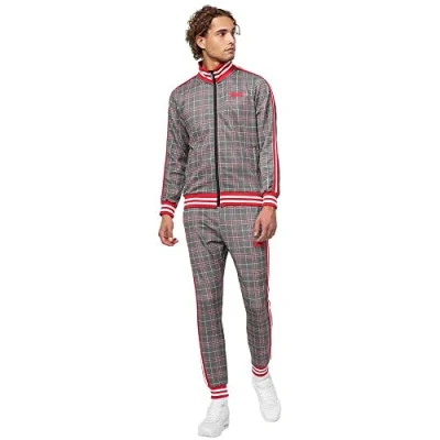 Image of Lonsdale Men&#039;s GLATRIGILL Track suit, blanco, Black, rojo,
