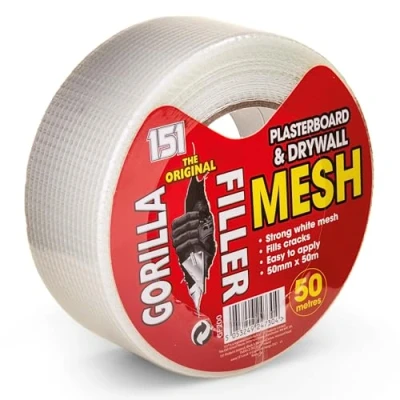 Image of Gorilla Filler Plasterboard &amp; Drywall Mesh Tape 50m
