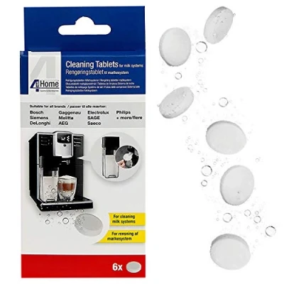 Image of Qualtex Coffee Machine Milk System Cleaning Tablets Compatible With DeLonghi Makers 6PK