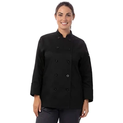 Image of Chef Works Women&#039;s Le Mans Coat, Black, S
