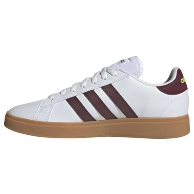 Image of adidas Men&#039;s Grand Court Base 2.0 Shoes, Cloud White/Shadow red, 3.5 UK