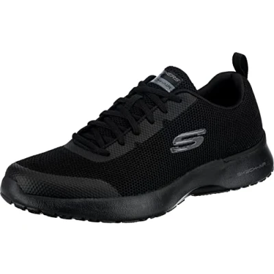 Image of Skechers SKECH AIR DYNAMIGHT, Men&#039;s Low Top Trainers, Blue (Black Knit/Synthetic/Black Trim Bbk), 9.5 UK (44 EU)