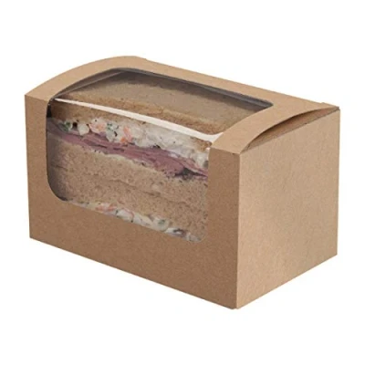 Image of Colpac Kraft Sandwich Pack with PLA Window (Pack 500)