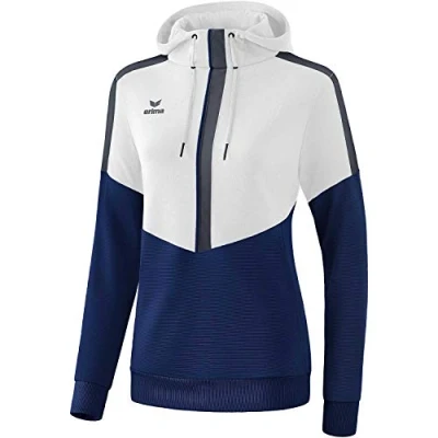 Image of Erima Squad Hoody White/New Navy/Slate Grey, 40