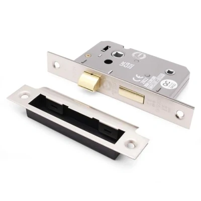 Image of EAI Mortice Bathroom Lock 61x44mm Satin Nickel Pack of 1