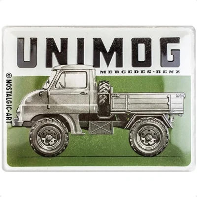 Image of Nostalgic Art Retro Tin Sign, 30 x 40 cm, Daimler Truck Unimog Vintage Gift Idea for Truckers, Original Licensed Product (OLP), Made of Metal, Design, Signs Sayings