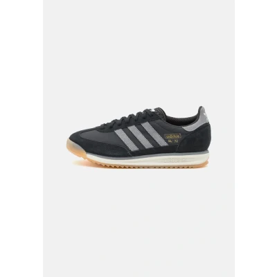 Image of adidas Originals SL 72 RS Unisex Trainers, Size: 6.5, Core black/grey/carbon Leather/synthetics