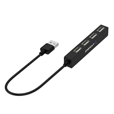 Image of SABRENT USB Hub Docking Station, 4 Port Extension Hub, Portable Splitter, for Mouse, Keyboard, PlayStation 5, Printer, Laptop, PC, MacBook, iMac (HB MCRM)