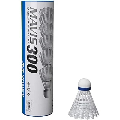 Image of YONEX Mavis 300 White Cork Base Badminton Shuttles Pk6 Medium