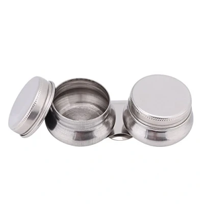 Image of Hilitand Stainless Steel Palette Cups, Modern Style, Double Dipper Design, Size: 9.4x3.0 cm, 0.07 kg, Silver