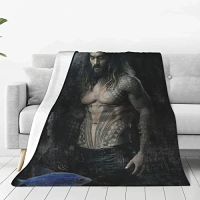 Image of Jason Actor Momoa Printed Throw Lightweight Super Soft Micro Fleece s Fit Couch Bed Living Room Sofa Chairch 125CM X 100CM