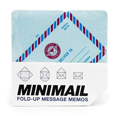 Image of Suck UK Memo Pad Mini tear off Envelopes / Messages &amp; Notes Message in Classic Vintage Airmail Design,Multicolour,2.99 x 2.99 0.59