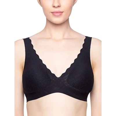 Image of 1 Pack Black Zero Feel Seamfree Lace Bralette Ladies Extra Small Sloggi