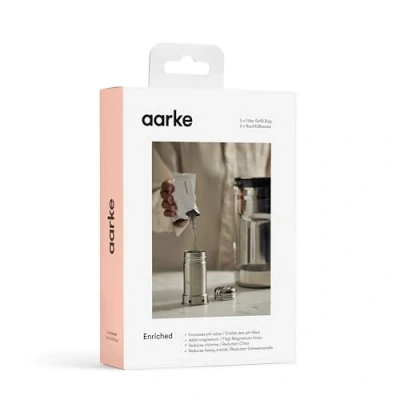 Image of Aarke 3 Pack Enriched Filter Refill Bags Increases The pH Value, Adds Magnesium, Reduces Unwanted Tastes and Heavy Metals Filters up to 3x120 Liters