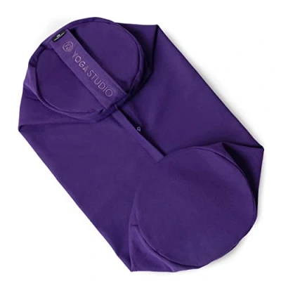 Image of Yoga Studio Spare EU Organic Cotton Bolster Covers With Handle And Zipper Cover Only (Purple)