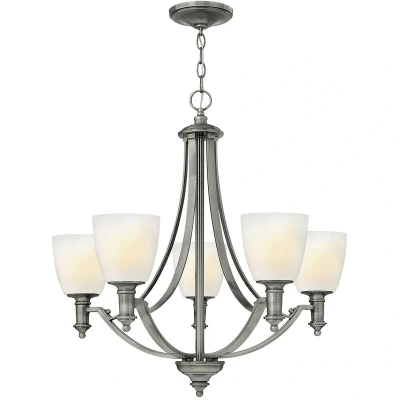 Image of Truman 5 Light Multi Arm Chandelier Antique Nickel Finish, E27