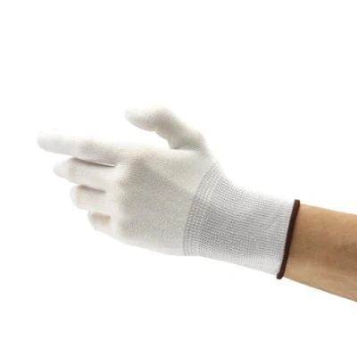 Image of Ansell HyFlex 11 300 Cut Resistant Gloves, Mechanical Protection, Light Weight Protective Glove, Industrial PPE, Reusable, Men Women, White, Size M (12 Pairs)