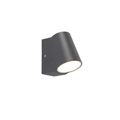 Image of Qazqa Outdoor lamp Anthracite with Light Dark Sensor incl. LED Uma Garden Modern 1 Aluminium Wall Suitable for