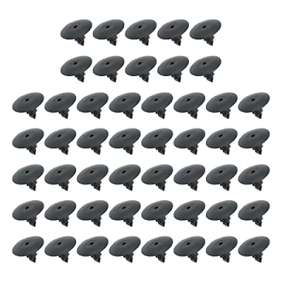 Image of Create idea 50pcs Fender Liner Splash Guard Wheel Arch Lining Trim Panel Fixing Repairing Fastener Rivet Clips Compatible with Renault Cilo MK2 MK3 Scenic MK1 Megane Traic Black Plastic