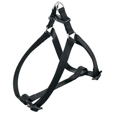Image of Ferplast Small Dog Harness Easy S, Adjustable Cat Harness, to Wear, 35 53 cm. Black