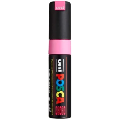 Image of Uni Ball Posca Broad Chisel Tip Marker Fluorescent Pink
