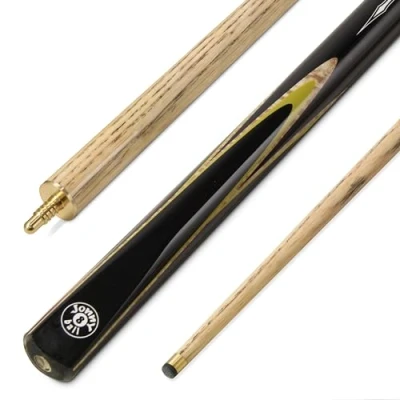 Image of Jonny 8 Ball BLACK SUN 57 Inch 2 Piece Centre Joint Ash English Pool Cue with 8.5mm Tip
