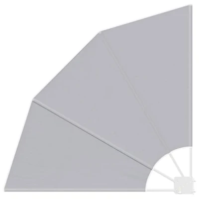 Image of vidaXL Balcony Privacy Screen Folding Manual Grey 115 x cm Fabric