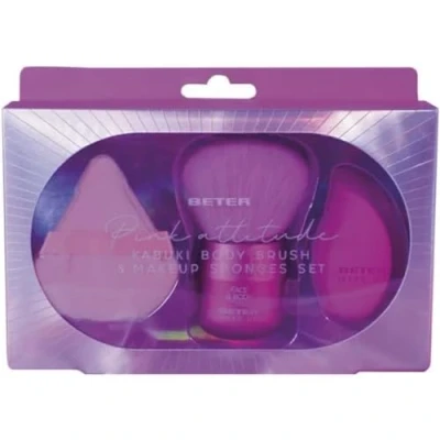 Image of Beter Makeup Brush Set with puff and sponge, kabuki for face body + beauty blender puff, Set, powders makeup, Make up Ideal gifting