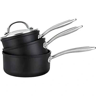 Image of Prestige Scratch Guard Aluminium Saucepan Set, 3pce