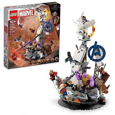 Image of LEGO Marvel Endgame Final Battle, Avengers Model for Build and Display, Collectible Playset with 6 Minifigures Including Captain Marvel, Shuri Wanda Maximoff, Fan Gift Idea, 76266