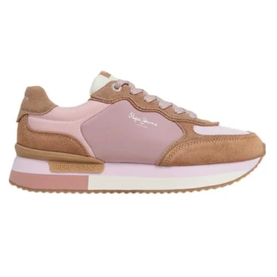 Image of Pepe Jeans Women&#039;s Rusper Mania Sneaker, Brown (Cognac Brown), 3 UK