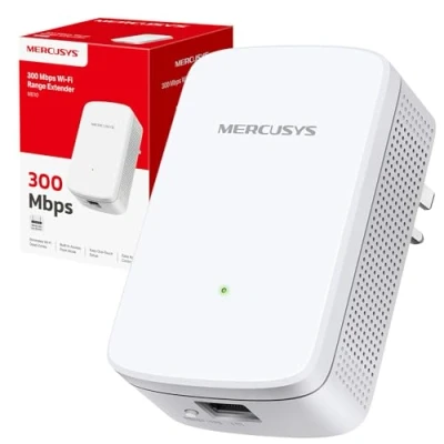 Image of MERCUSYS ME10 N300Mbps WiFi Extender Booster, Internet Ethernet Port, EasyMesh, Access Point,WiFi Repeater,TP Link Extender,App Control Easy Setup,UK Plug