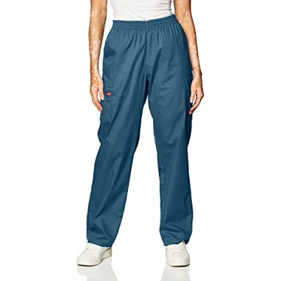 Image of Dickies EDS Signature Women Scrubs Pant Natural Rise Tapered Leg Pull on 86106, Red, Large