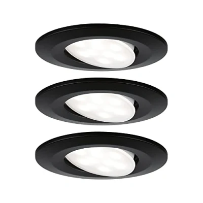 Image of Paulmann Calla 999.91 Recessed Light LED IP65 Round 4,000 K 3 x 6.5 W Matt Black
