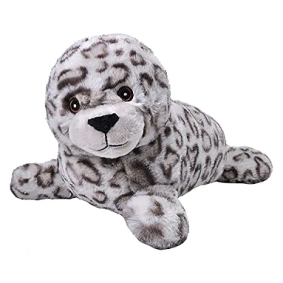 Image of Wild Republic EcoKins Harbor Seal Pup Stuffed Animal 12 inch, Eco Friendly Gifts for Kids, Plush Toy, Handcrafted Using 16 Recycled Plastic Water Bottles
