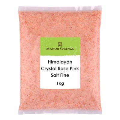 Image of Himalayan Rose Pink Crystal Salt Fine 1kg by Manor Springs