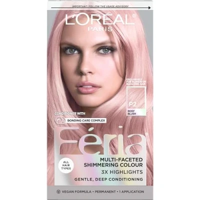 Image of L&#039;Oreal Paris Hair Color Feria Pastels Dye, Smokey Pink P2 by