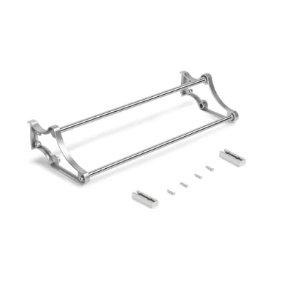 Image of Emuca Self shoe rack for inside wardrobe, Silver painted, Steel and Plastic