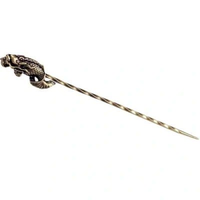 Image of Cigar Draw Enhancer Tool Punch Cutter Smoke Holder Bronze Needle Screw Out Anti Hot Getting More 30% for Each Retro Carving Shape (Fish)