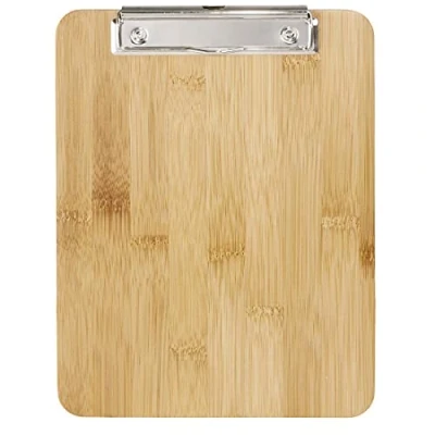 Image of Olympia Fsc Bamboo Clipboard Menu Holder Wooden Board A4 Metal Clip