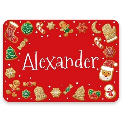 Image of Paper Themes Personalised Christmas Placemats (Christmas Cookies)