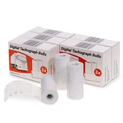 Image of Tachograph Rolls [8 m], Thermal Paper 57/28/7, Speedometer Lorry Pack of 15