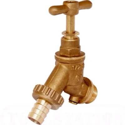 Image of Plumbright 1/2&quot; Hose Union Bib Tap with Double Check Valve (Brass) H 04203.