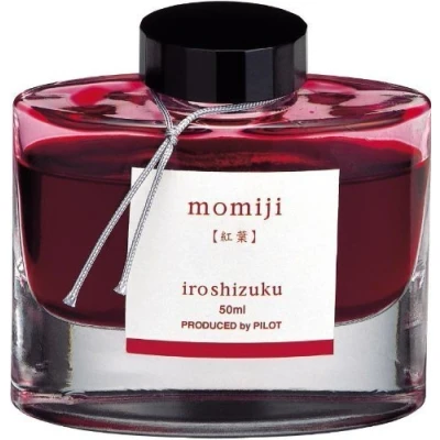 Image of Pilot Iroshizuku Bottled Fountain Pen Ink, Momiji, Autumn Leaves, Red (69208) Color: Vermillion Red, B?roartikel