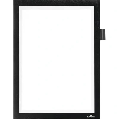 Image of Durable DURAFRAME Note Magnetic Frame A4 Format in Black Pack of 1 Frames Includes Universal Pen Holder