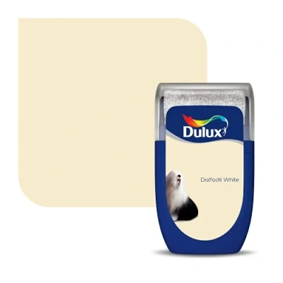 Image of Dulux Walls &amp; Ceilings Tester Paint, Daffodil White, 30 ml