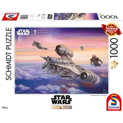 Image of Schmidt Spiele Thomas Kinkade: Disney Star Wars The Mandalorian Escort (1000pc) Puzzle Ages 12+