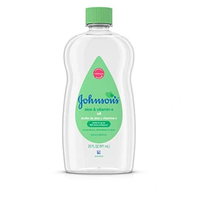 Image of Johnson&#039;s Baby Oil With Aloe Vera &amp; Vitamin E For Dry Skin, 20 oz.